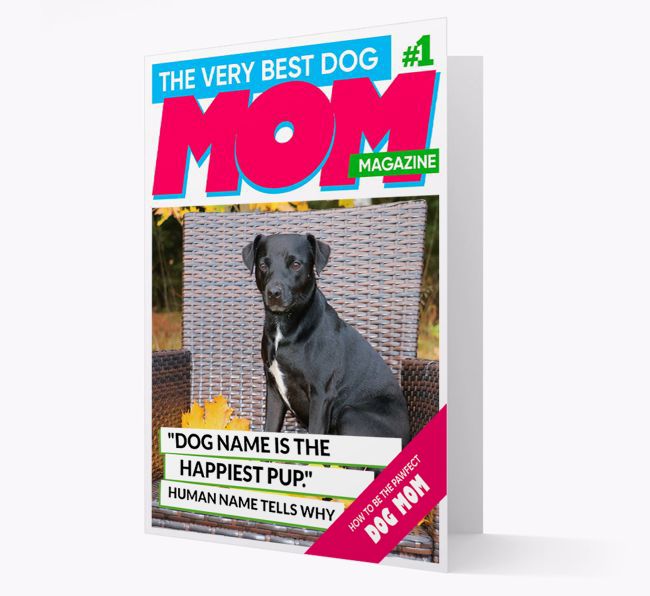 'Very Best Dog Mom Magazine' - Personalized {breedFullName} Card